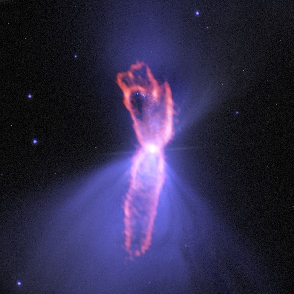Image of boomerang nebula from European Southern Observatory (ESO).